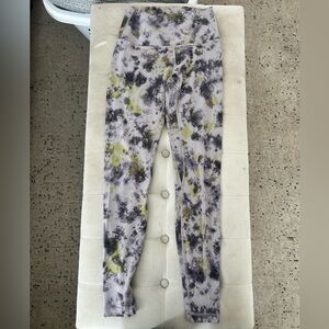 lululemon athletica Tie-Dye Leggings - Grey and Yellow